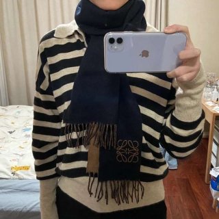 Very popular! Loewe Bicolor Scarf Replica (Wool & Cashmere) lou39445