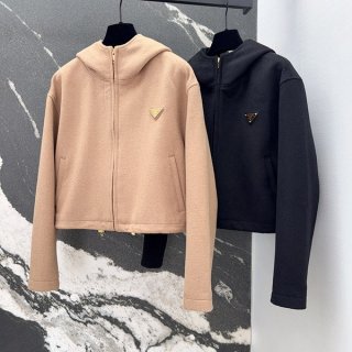 Hard to find fake Prada hooded cashgora zip jacket in two colors P520PE
