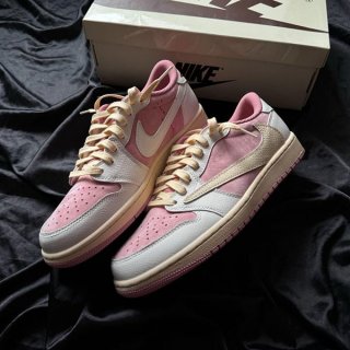 Travis Scott Nike Air Jordan 1 Replica Low “Sail/Sky Pink” DM7866106