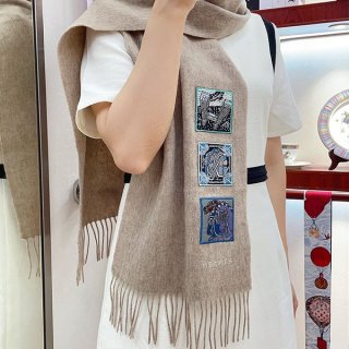 Hermes Cashmere Scarf Replica "Badge Soiree" H394801T01