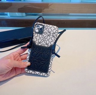 Very popular [Loewe iPhone case replica] Leather smartphone case low05145