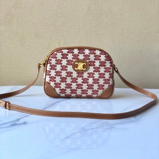 Love at first sight? ☆ Celine shoulder bag copy camera bag with Triomphe embroidery 194332CS81