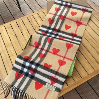 ☆Super popular☆ Burberry replica vintage check heart pattern scarf Baf25341