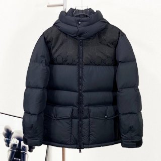 Very popular! Gucci nylon down jacket with GG inserts, fake 762558Z8BNG1000