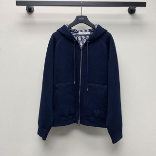 High quality??? Dior hooded reversible logo hoodie fake deq13883