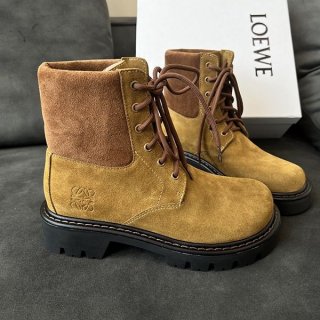 ★Japan!! Popular! Loewe Sierra Replica Combat Ankle Boots Suede New lop92809