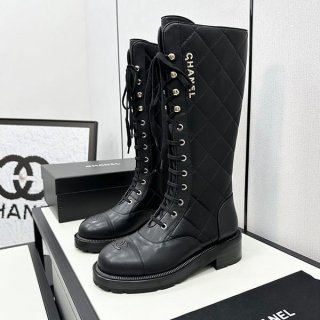 Best Price Challenge Chanel Replica Logo Combat Boots shp67163