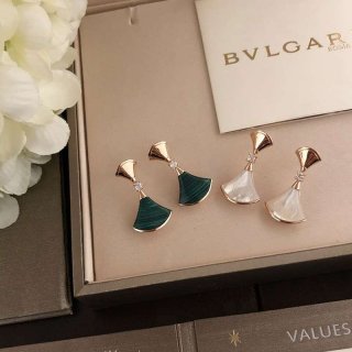 Hard to find! Bulgari 18K Yellow Gold Earrings Parody 2 Colors Bui52224