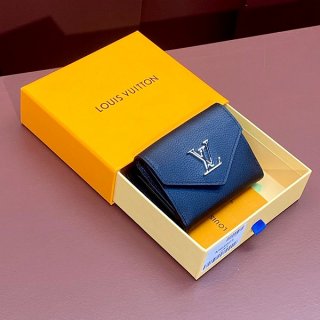 Limited New Louis Vuitton Portefeuille Lock Replica Mini Wallet Black Folding M63921