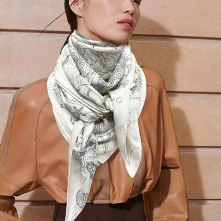 I definitely want it! Hermes Parody Carré 135 Summer Stripe Shawl erk54820