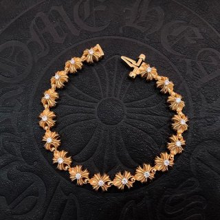 Love at first sight? Chrome Hearts replica 22K diamond bracelet Kub88025
