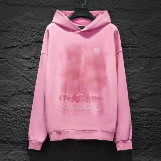 New color ☆ Rare Balenciaga PARIS MOON print hoodie copy baf76113