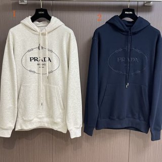 Popularity rising Prada cotton fleece fake embroidered logo pua33796