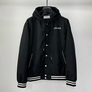 Stylish Celine replica hooded teddy jacket in light nylon 2W838495M