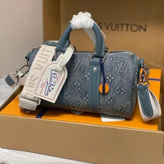 Cheap Louis Vuitton Keepall Bandouliere 25 Denim Fake with Tracking vuu10627