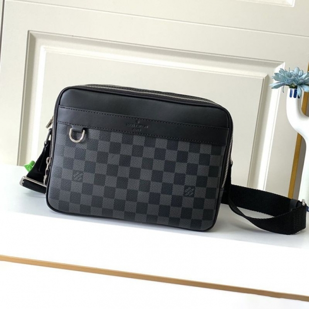 Free shipping Louis Vuitton Trocadero Messenger PM Replica Damier Graphite Shoulder Bag Damier N40087