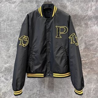 Prada badged mohair wool replica bomber jacket pul93826