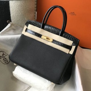 Very popular Hermes Birkin replica 25cm/30cm Togo black silver hardware 2 sizes ery67646