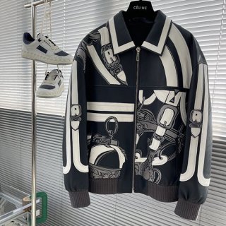 Luxury jacket? Hermes leather jacket replica erk74800