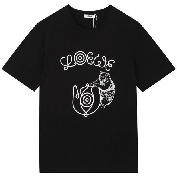 Free shipping Loewe T-shirt copy logo print crew neck short sleeve T-shirt loe02036