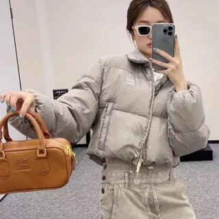 ☆Super popular☆ Miu Miu replica logo all-over down jacket myu84793
