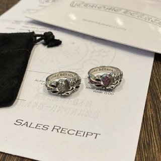 Very popular: Chrome Hearts Floral Cross Heart Ring Replica Silver 925 Kuc20147