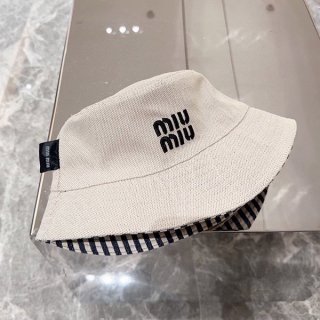 Miu Miu Logo Applique Clutch Replica Bucket Hat myq69824