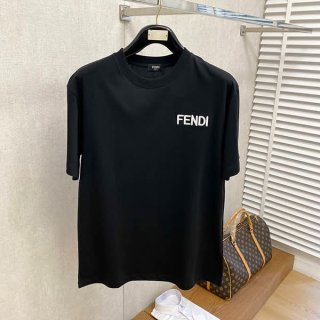 Fendi short sleeve T-shirt replica with embroidered logo feo10091
