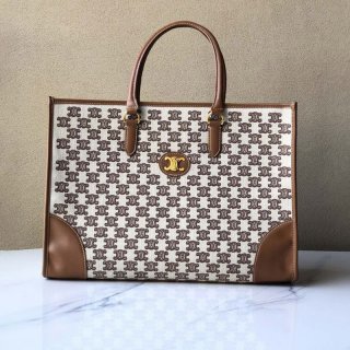 Competition [Celine Tote Bag Replica] Triomphe Embroidered Textile Handbag 194342CS8