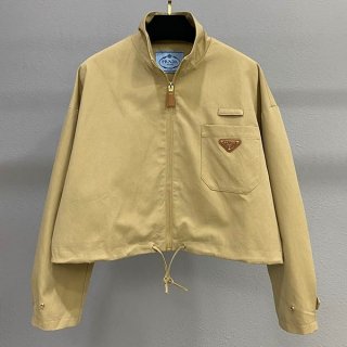 Free shipping Prada replica triangle logo drop shoulder jacket pul55508