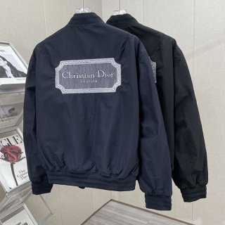 Super limited edition? Dior CD logo embroidered long sleeve jacket fake dew85657
