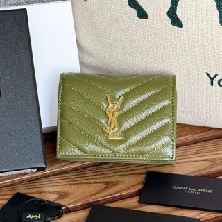 Attention ★ Saint Laurent YSL logo monogram bi-fold wallet replica San83861