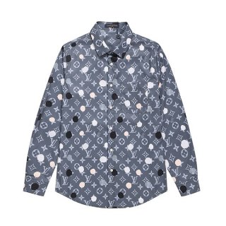 The perfect gift: Yayoi Kusama collaboration fake Louis Vuitton PAINTED DOTS silk shirt vug63525