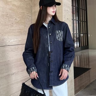 Autumn/Winter Sale Dior Over Shirt Replica Low Cotton Denim det74608
