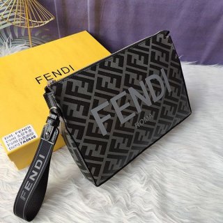 ★Popular in Japan! Fendi FF Fabric Slim Clutch Bag Replica 7VA564AJJ4F0GXN