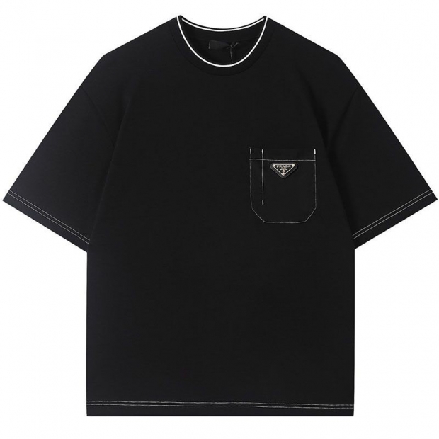 Rare Prada Cotton T-shirt Replica Short Sleeve Logo puc37563