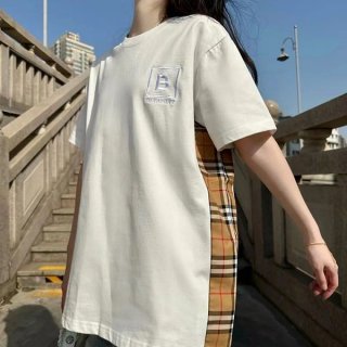An eye-catching item! Burberry Vintage Check Detail T-shirt Replica Baz76952