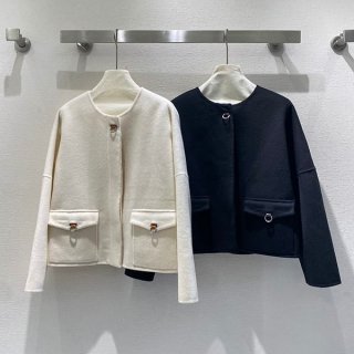 Stylish Hermes ring clasp overcoat replica in 2 colors erp22472