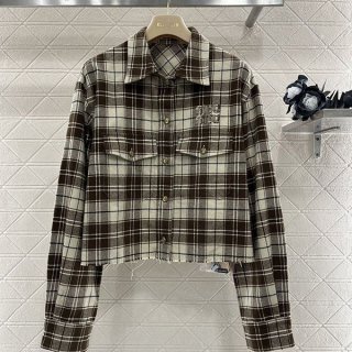 Easy to use Miu Miu check replica blouson jacket myu20022