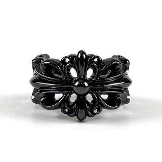 Perfect as a gift Chrome Hearts Double Floral Cross Ring Replica Kuw42938