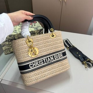 Immediate delivery Lady Dior replica raffia basket bag dea57942