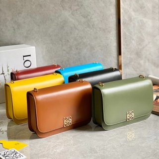 Loewe Shoulder Bag Replica> Goya Bag Silk Calf Medium Goya Anagram A896N01X037276