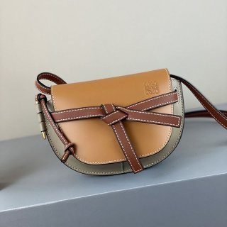 Rare color Loewe Gate copy bum bag large suede & calfskin loe97133