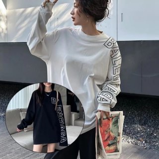 Balenciaga Long Sleeve Outline Oversized T-Shirt Replica 2 Colors 739027TOVV69034 Available Now