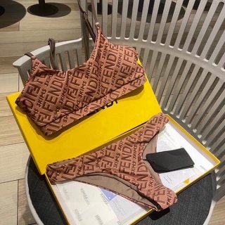 Reserved Fendi FF motif & silver reversible nylon string bikini feu39863