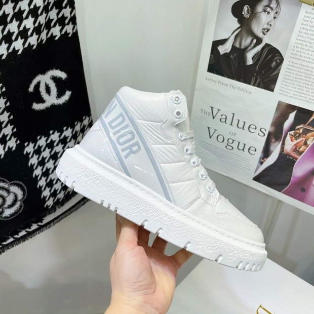 Sold Out Dior D-Player Sneakers Replica Quilted Nylon White KCK315NYF_S10W