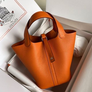 21 Spring/Summer Hermes Picotin Lock Replica Clemence Silver Hardware he26048