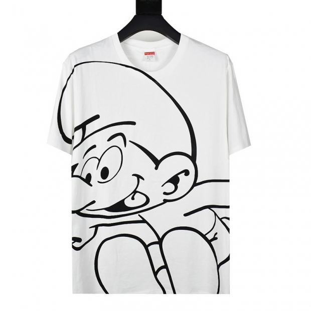 New Spring Collection Supreme T-shirt Replica ★ Cute large Smurf pattern Shj58371