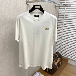 Very popular! Fendi Bag Bugs short sleeve T-shirt replica with embroidered logo fec33296