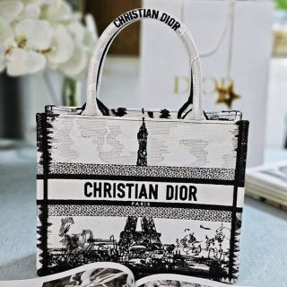 ☆Super popular☆Dior Paris embroidery book tote medium fake M1296ZEGGM933